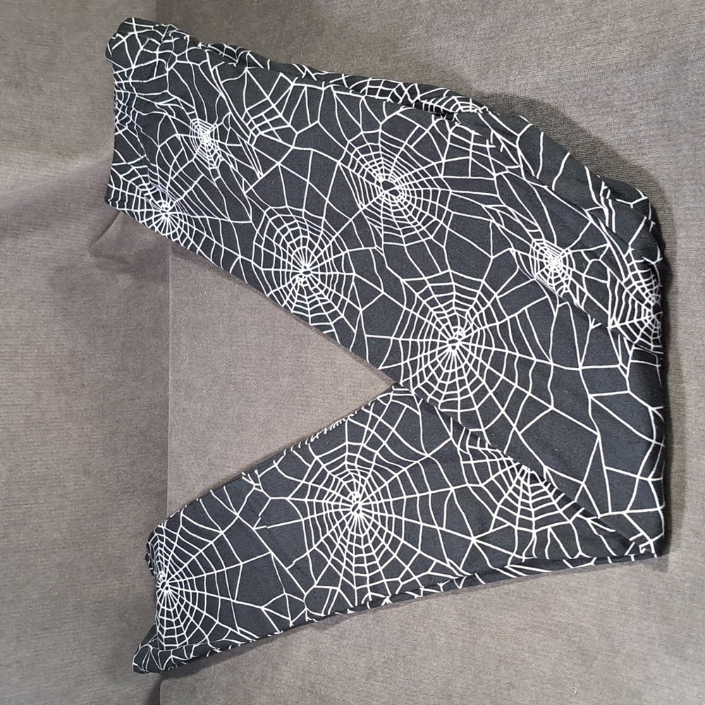 Streetwear Society Tapered Black and White Spider Web Leggings VG S